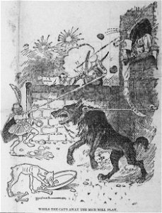 Bushnell cartoon about Bulgarian-Turkish disputes during the Russo-Japanese War. Free illustration for personal and commercial use.