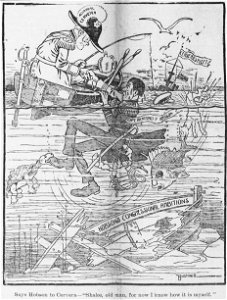 Bushnell cartoon about Richmond Hobson's political failures