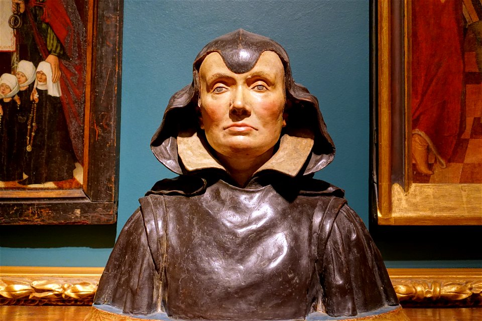 Bust of a Widow, Verona, Italy, late 1500s to early 1600s, painted terracotta - John and Mable Ringling Museum of Art - Sarasota, FL - DSC00522