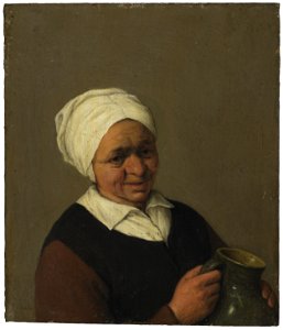 Bust of an Old Peasant Woman Holding a Jug - Nationalmuseum - 17551