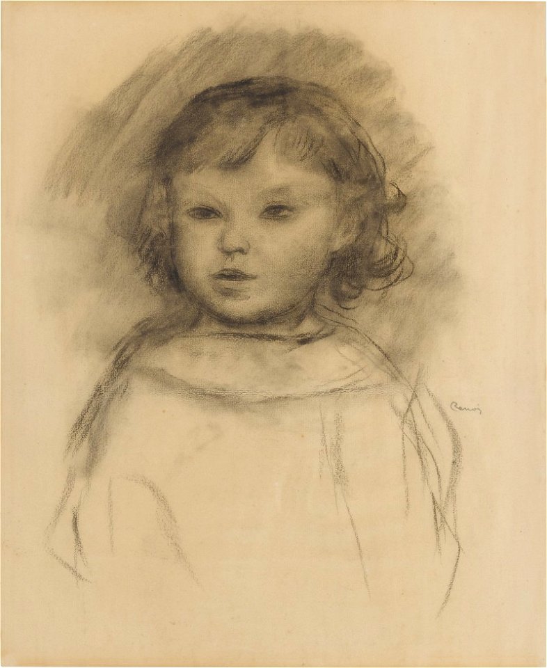 Buste d’enfant, Pierre Renoir - Free Stock Illustrations | Creazilla