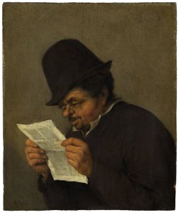 Bust of an Old Peasant Reading a Paper - Nationalmuseum - 17552