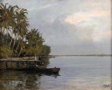 At the Dock by Howard Russell Butler