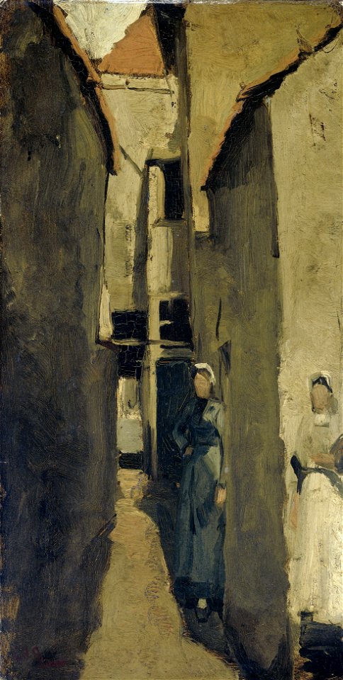 Buurtje in Den Haag of Scheveningen Rijksmuseum SK-A-3528