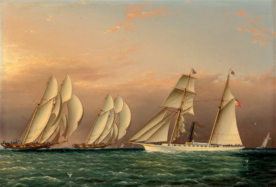 The Sail-Steam Yacht Emily of the New York Yacht Club… by James Edward Buttersworth