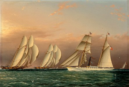 The Sail-Steam Yacht Emily of the New York Yacht Club… by James Edward Buttersworth