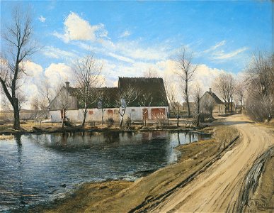 By the Village Pond at Baldersbrønde, 1911