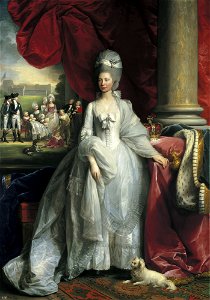BW - Queen Charlotte (1744-1818). Free illustration for personal and commercial use.