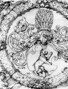 Bärenfels Wappenscheibenriss Baldung