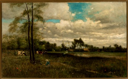 Béla Spanyi - Meadow with grazing cattle - 186692 - National Museum in Warsaw