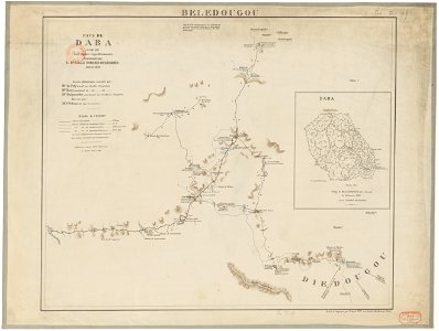 Bélédougou. Pays de Daba occupé par la Colonne expéditionnaire Commandée par le Lt. Colonel Borgnis-Desbordes, Janvier 1883