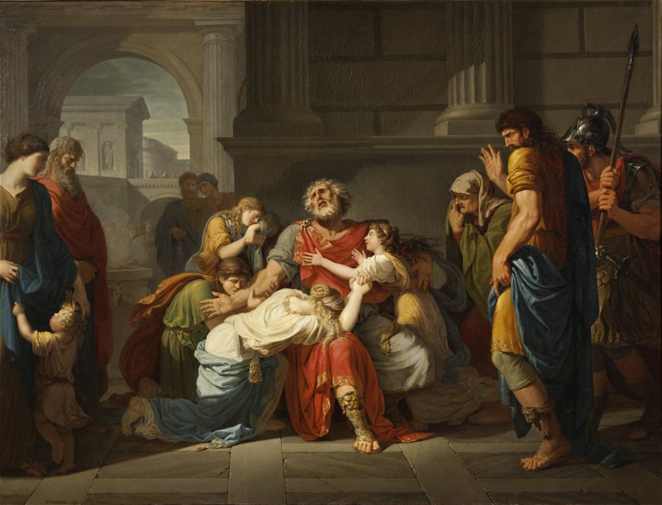 Bénigne Gagneraux, The Blind Oedipus Commending his Children to the Gods