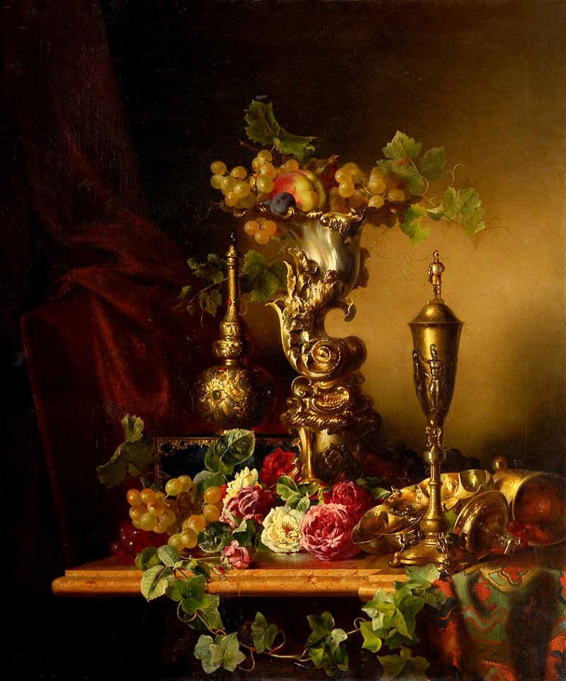 Béla Schäffer Prunkstilleben 1857
