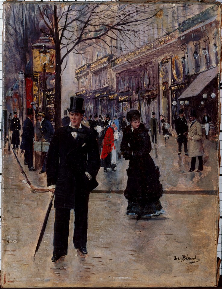 Béraud - Sur le boulevard, Vers 1880