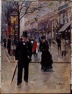 Béraud - Sur le boulevard, Vers 1880