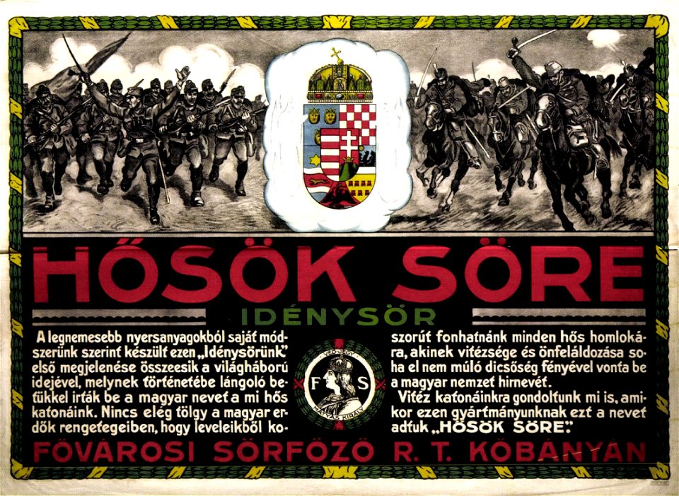 Bér Hősök söre c. 1916