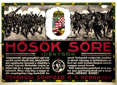 Bér Hősök söre c. 1916