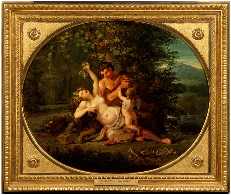 Bénigne Gagneraux - Satyr and Bacchante - NM 6758 - Nationalmuseum