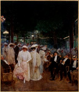Béraud - Les belles de nuit, 1905. Free illustration for personal and commercial use.