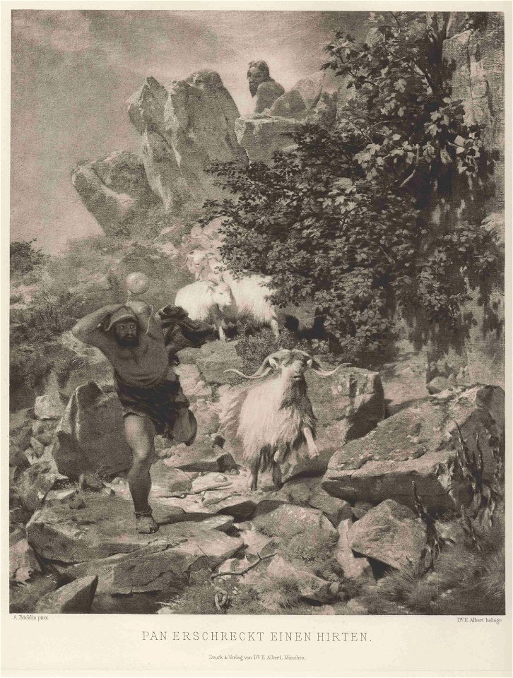 Böcklin Pan erschreckt einen Hirten