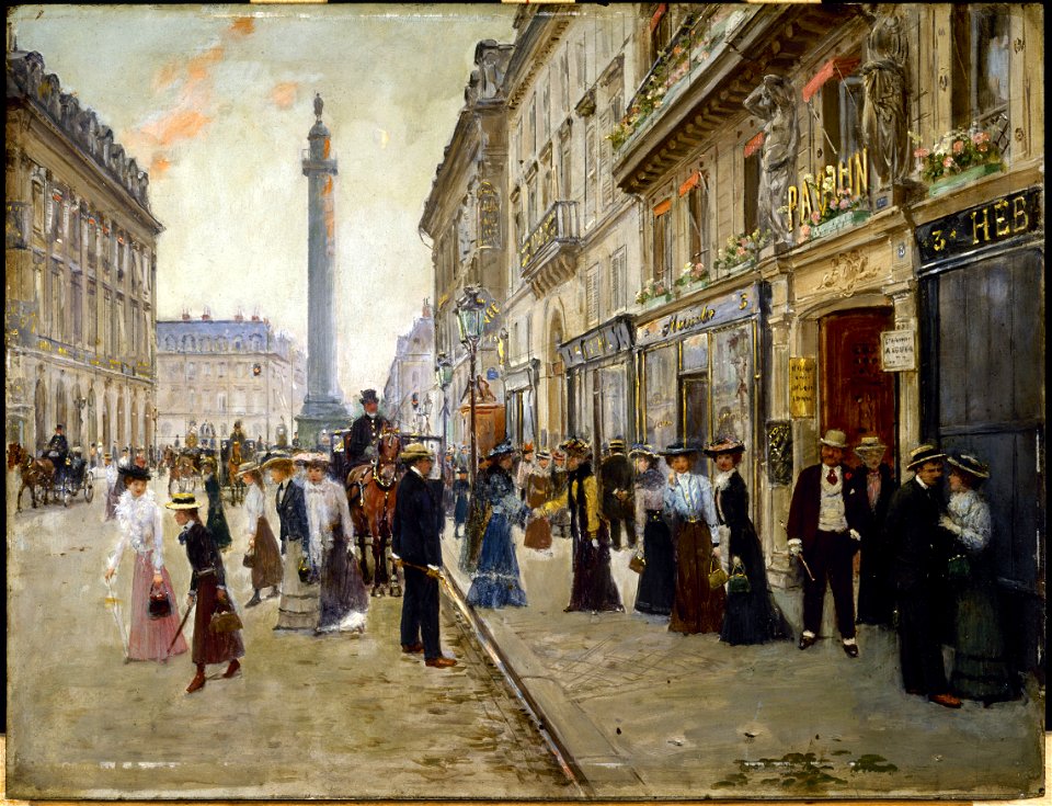Béraud - Sortie des ouvrières de la maison Paquin, Vers 1900
