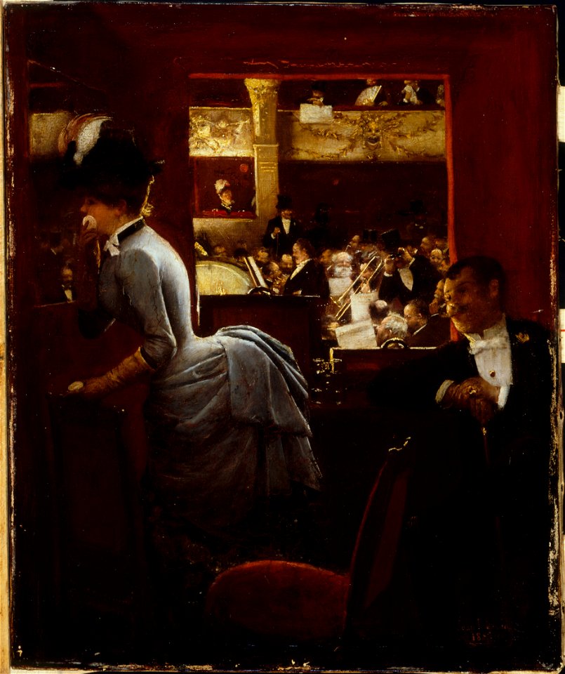 Béraud - La Baignoire, au théâtre des Variétés, 1883
