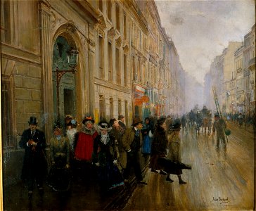 Béraud - La sortie du conservatoire de musique, 1899