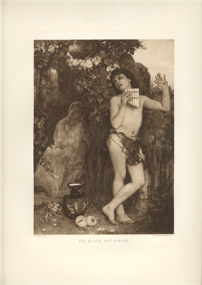Böcklin-Mappe 1901 Die Klage des Hirten (Daphnis und Amaryllis) 