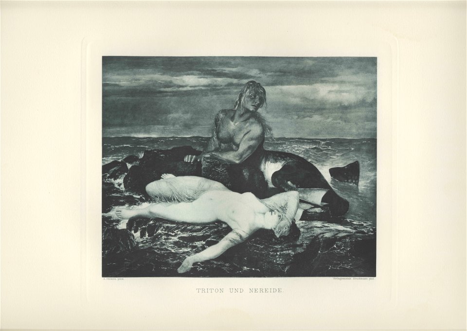Böcklin-Mappe 1901 Triton und Nereide