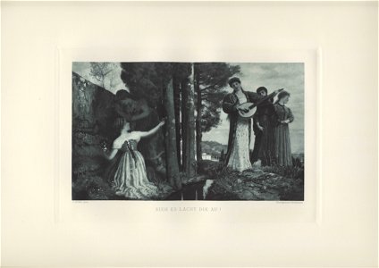 Böcklin-Mappe 1901 Sieh, es lacht die Au