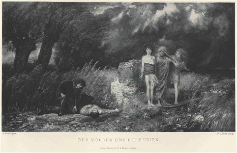 Böcklin Der Mörder und die Furien
