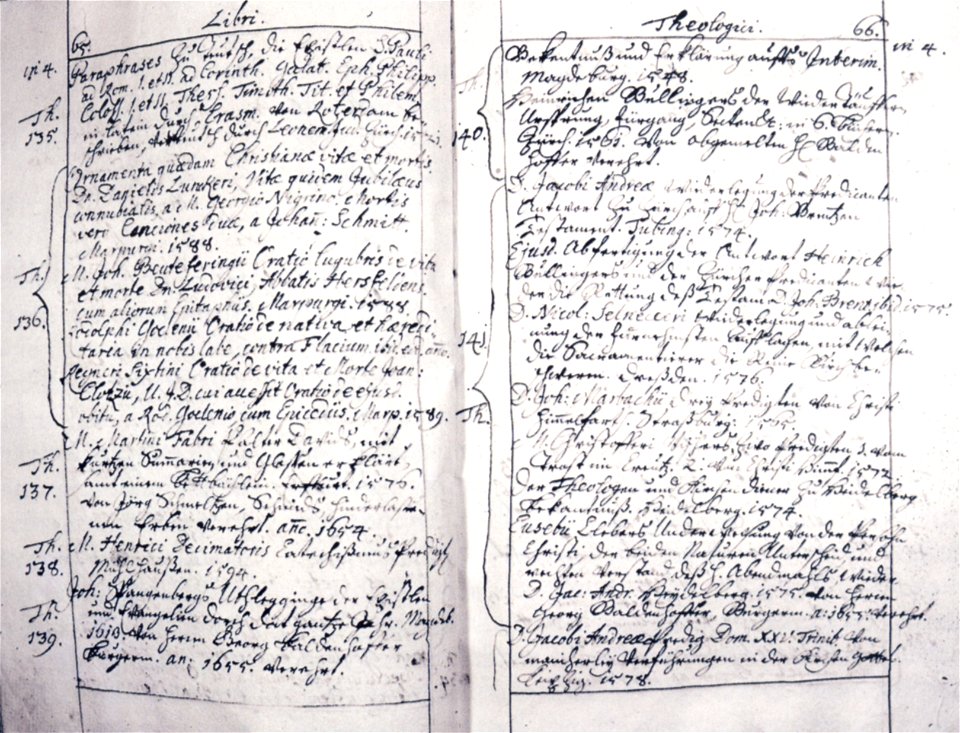 Bücherkatalog Prädikantenbibliothek Isny 1652
