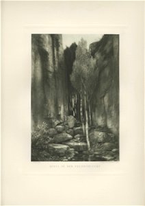 Böcklin-Mappe 1901 Quell in der Felsschlucht