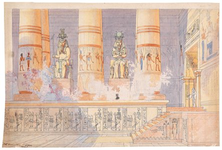 Bühnenbildentwurf Aida 1910