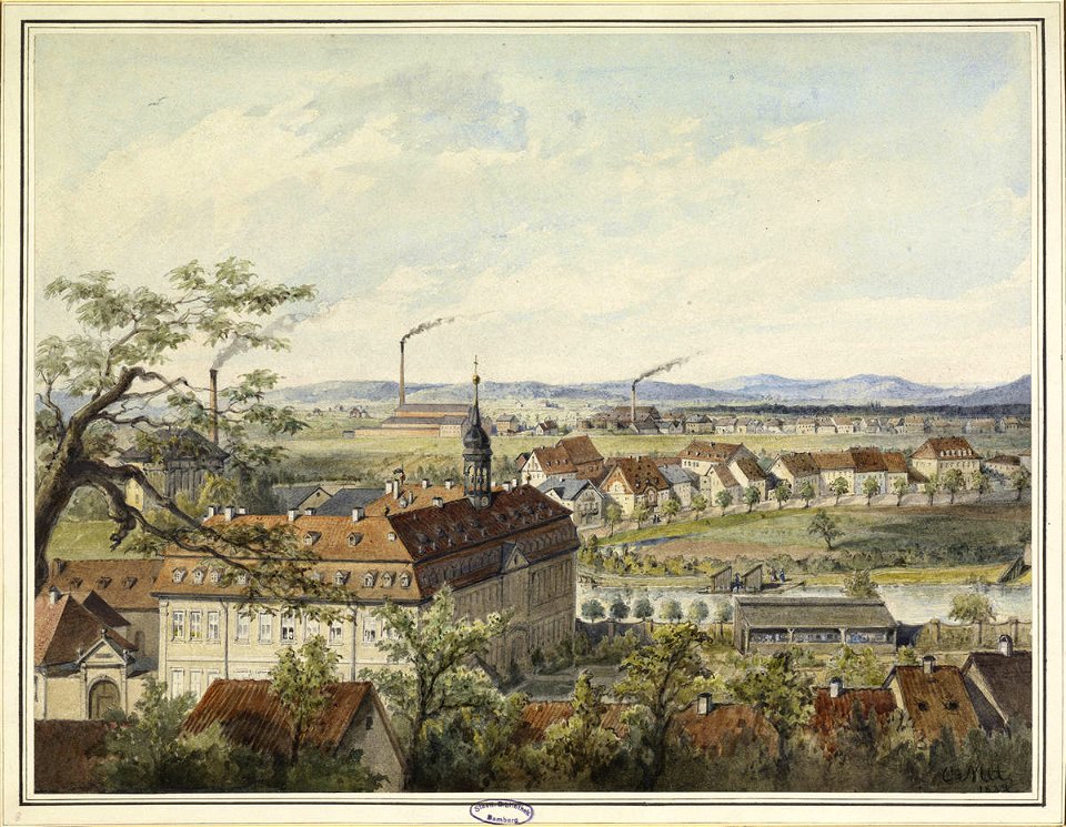C Meinelt Bamberg Blick vom Michelsberg 1887