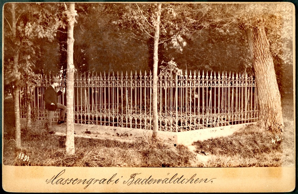 C. Bregazzi Langensalza KAB 042, Massengrab im Badewäldchen, Kabinettfotografie 1891
