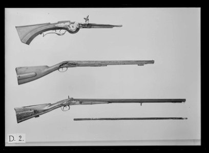 Bössa som ursprungligen haft flintlås, Sverige, 1700-talet, pipan möjligen äldre - Livrustkammaren - 18007
