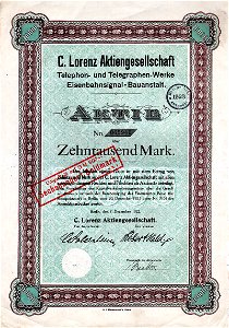 C. Lorenz AG 10000 Mk 1922