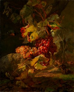 Frants Bøe - Still Life with Grapes - NG.M.00196 - National Museum of Art, Architecture and Design. Free illustration for personal and commercial use.