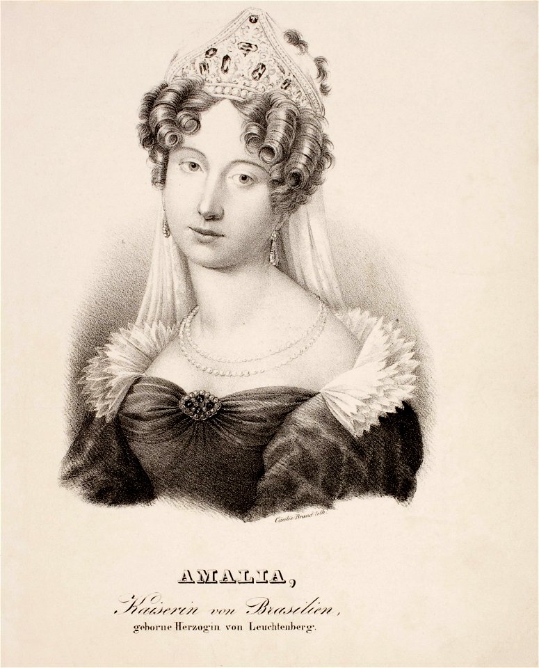 C Brand - Amalia von Leuchtenberg, Kaiserin von Brasilien (Lithographie)