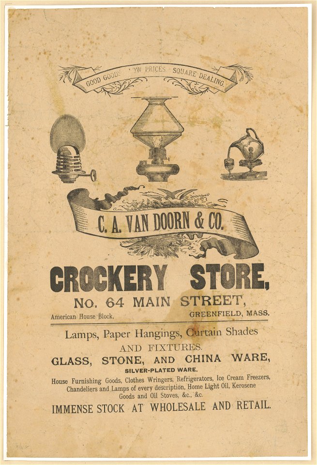 C.A. Van Doorn & Co. crockery store...Greenfield, Mass LCCN2004669507
