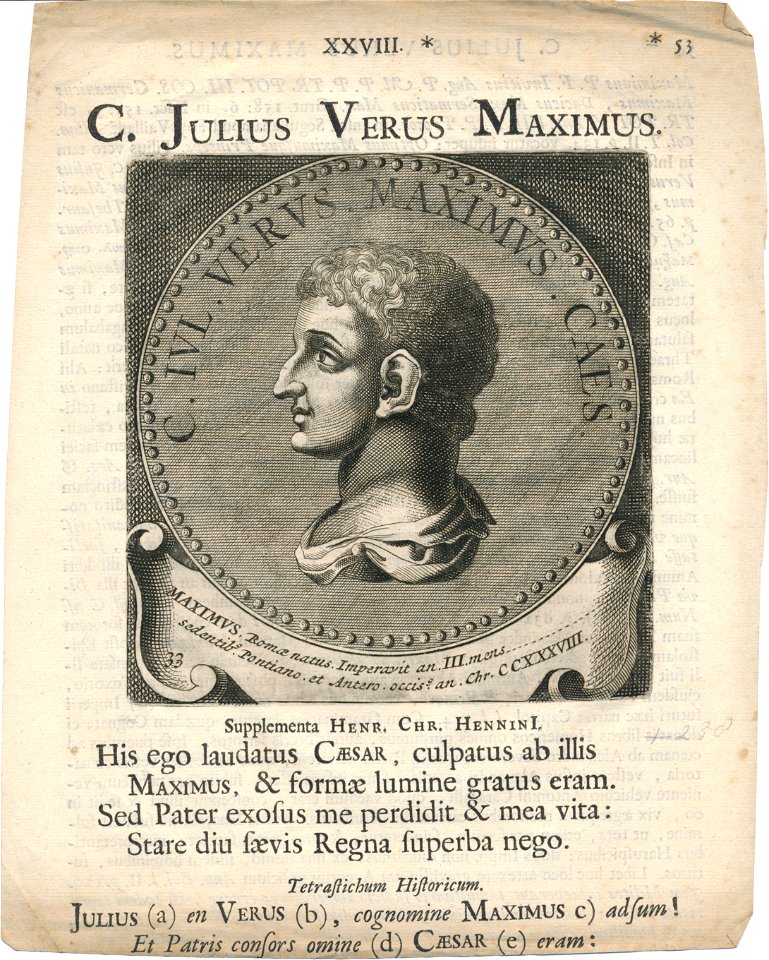 C. Julius Verus Maximus Erfgoedcentrum Rozet 300 191 d 6 a-d