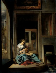 C. Bisschop Girl peeling an apple 1667