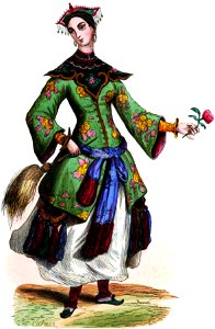 C. Crman. Jeune fille Chinoise (Asie). Auguste Wahlen. Moeurs, usages et costumes de tous les peuples du monde. 1843