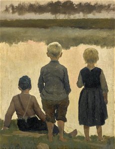 Emile Claus - Study for Le bateau qui passe