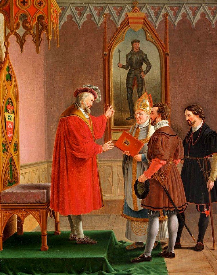 C. W. Eckersberg Hertug Adolf, som afslaar Tilbudet om den danske Krone