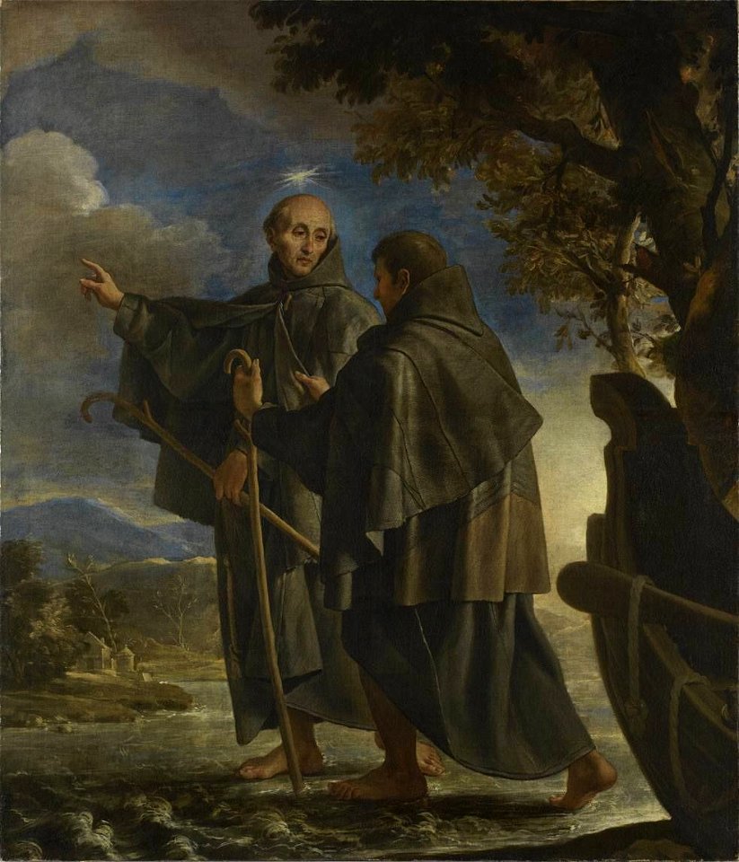 Claudio Coello - Der hl. Petrus von Alcántara wandelt über den Fluss Quadiana - 471 - Bavarian State Painting Collections