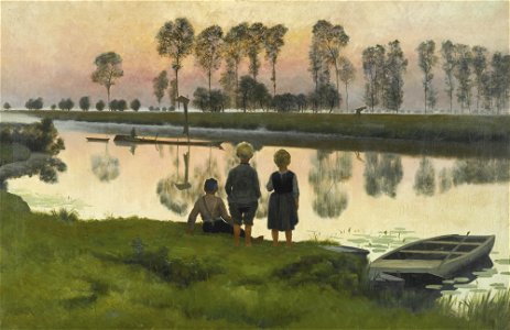 Émile Claus - Le Bateau qui passe (1883)
