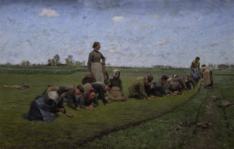 Emile Claus (1849-1924) - Vlaswieden in Vlaanderen (1887) - KMSKA 28-02-2010 14-02-14