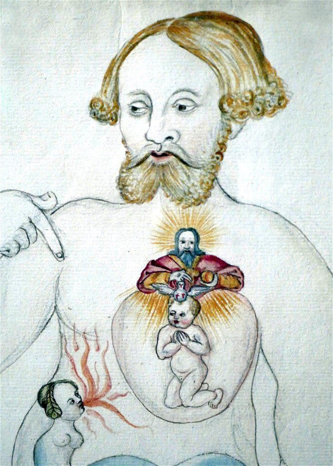 Clemens Ziegler-Le combat de l'âme dans le corps d'un homme (1532)(détail)